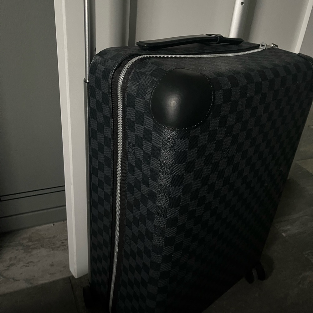 Louis Vuitton Black Quilted Luggage Travel Bag